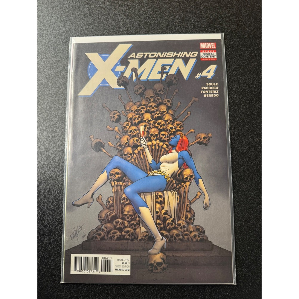 Astonishing X-Men 4 Marvel 2017‎ Mystique Skull Throne Charles Soule Pacheco